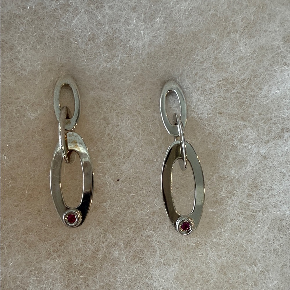 Roberto Coin 18K White Gold Chic & Shine Oval Link Drop Earrings